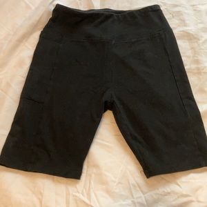 Hollister black bike shorts